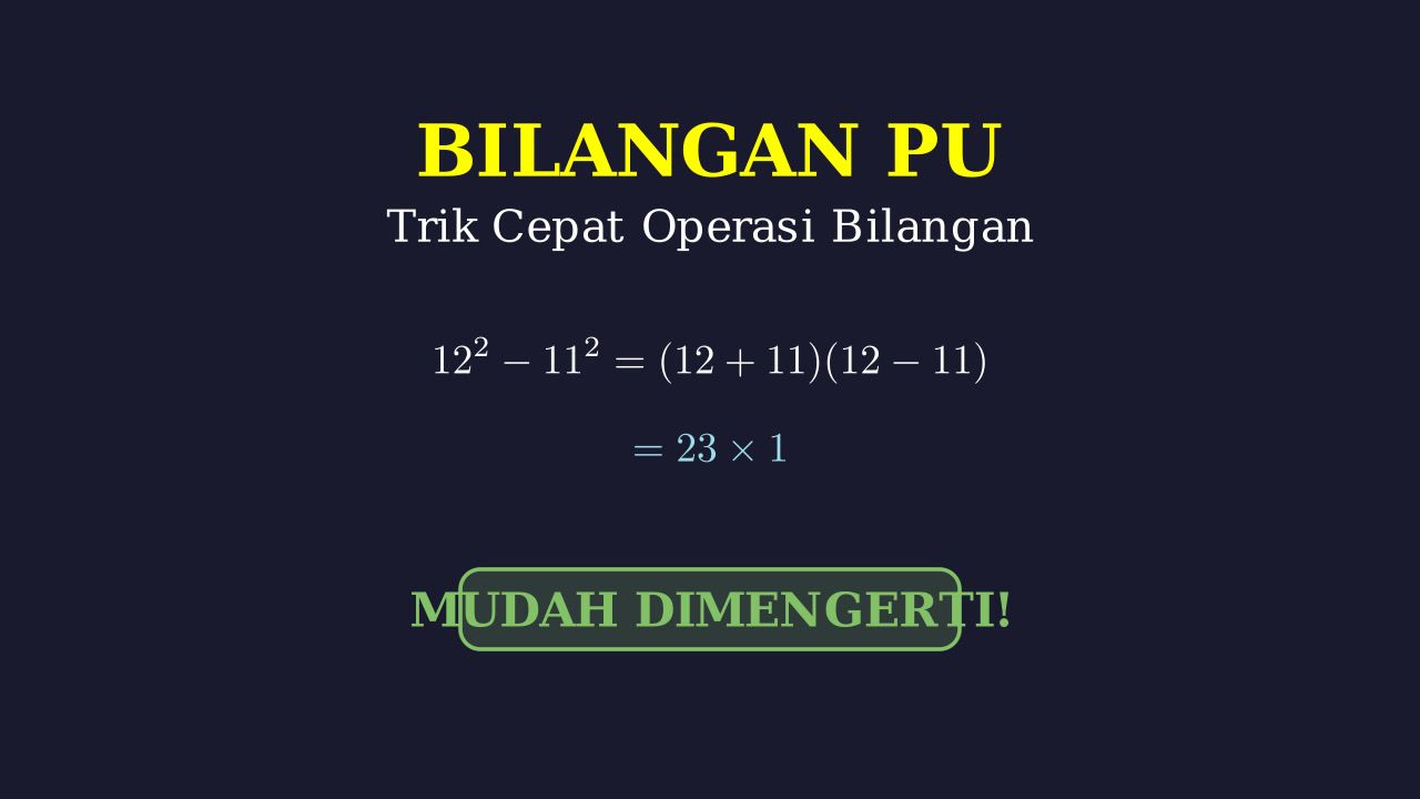 Bilangan: Materi & Pembahasan Soal PU