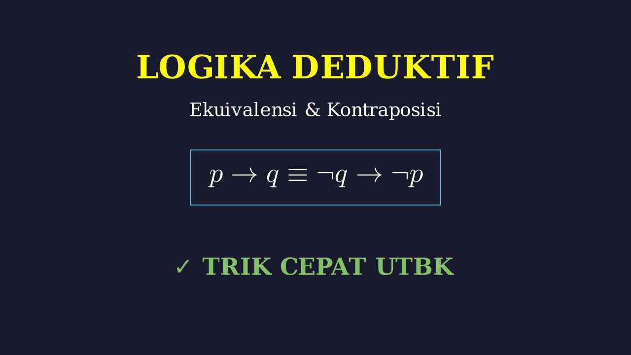 Ekuivalensi dan Kontraposisi Logika