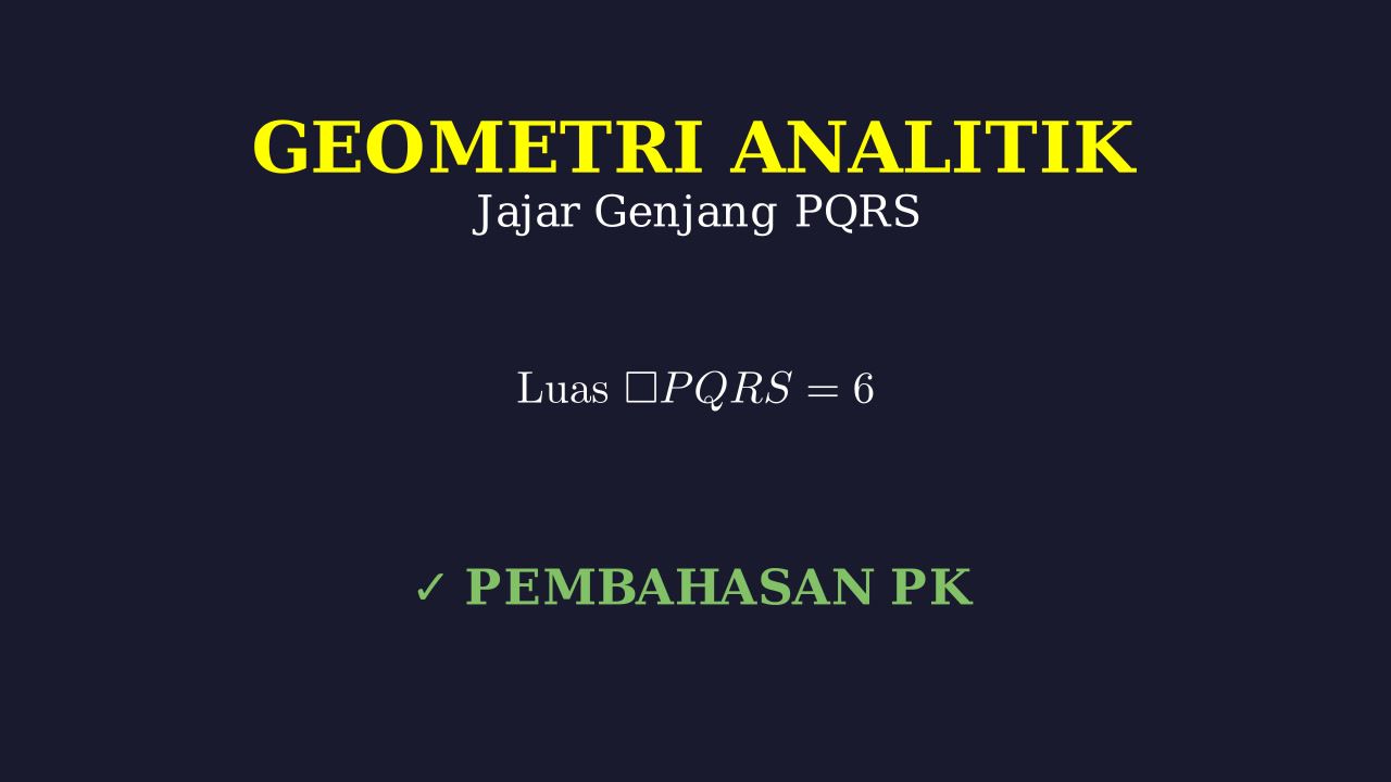 Luas Jajar Genjang: Geometri Analitik