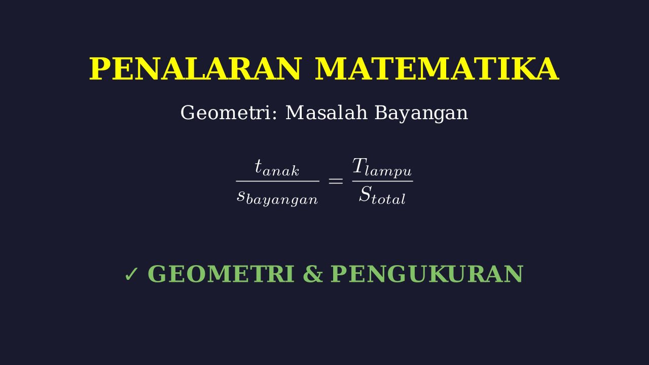 Kesebangunan: Menghitung Panjang Bayangan