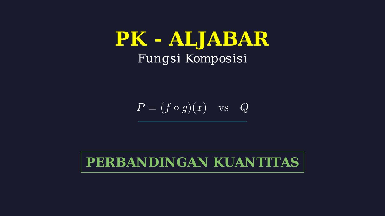 Fungsi Komposisi dan Perbandingan Kuantitas