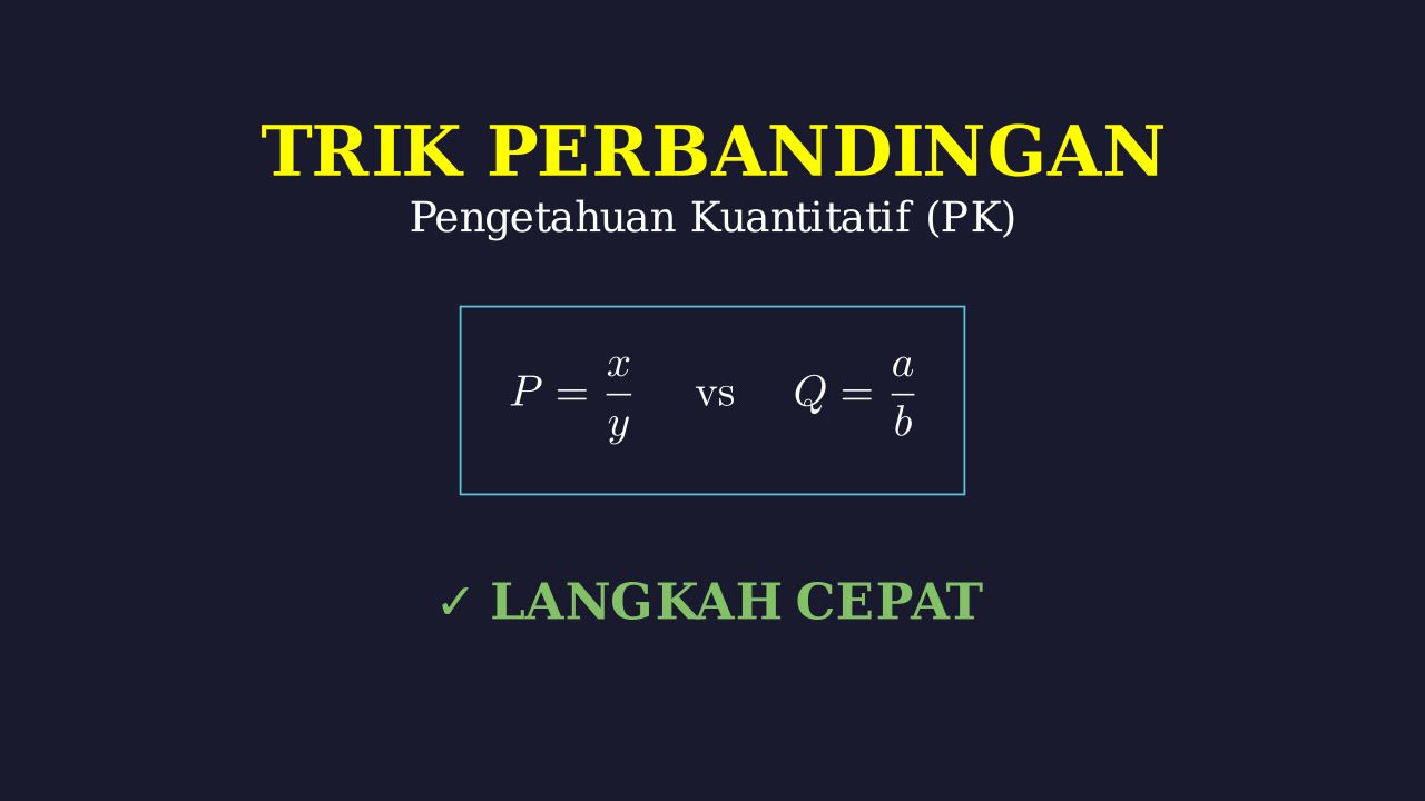 Trik Perbandingan Nilai Kuantitatif