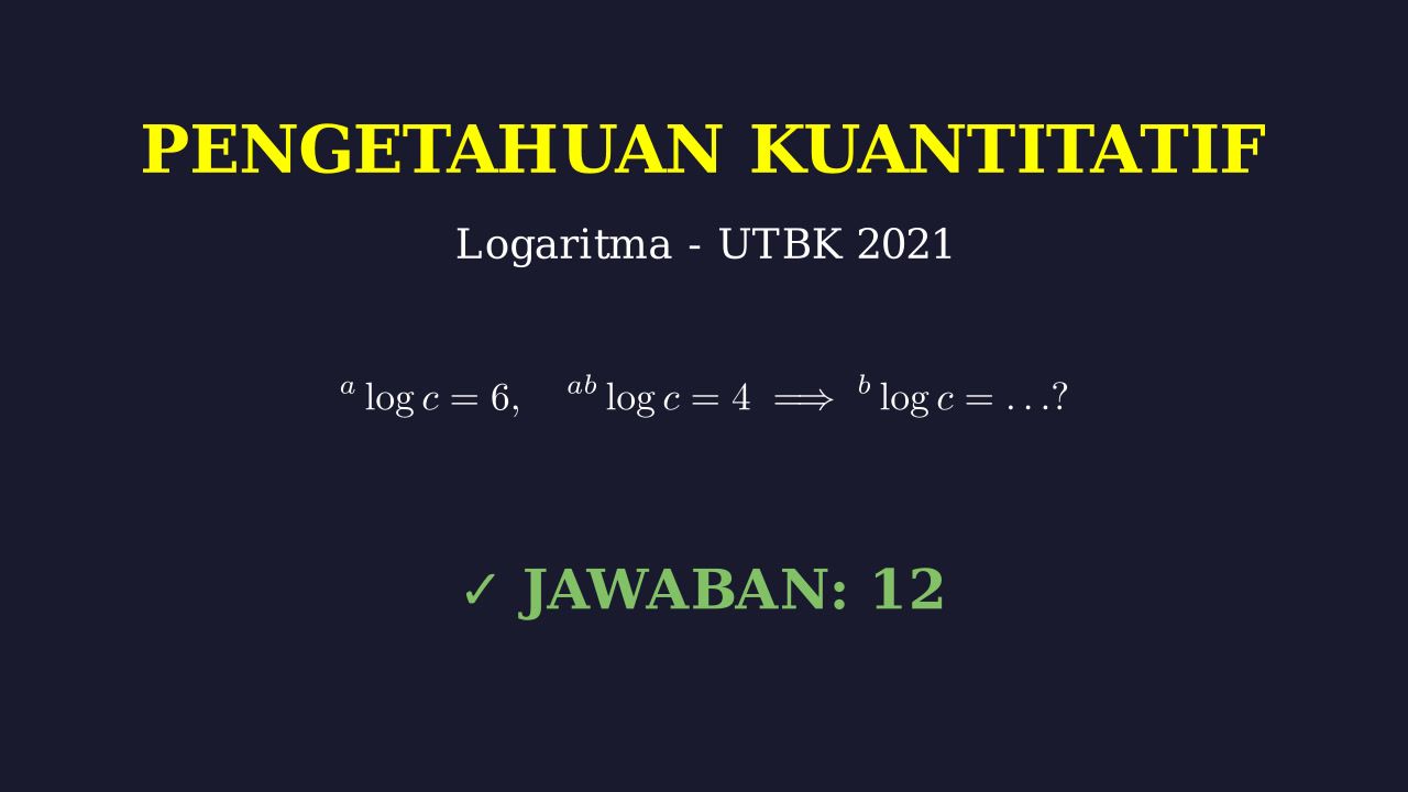 Logaritma: Pembahasan Soal UTBK