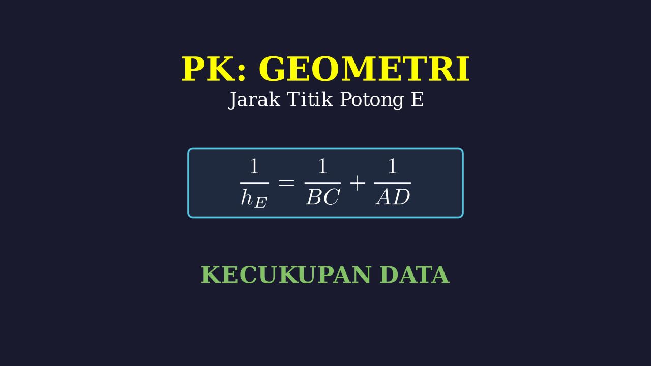 Jarak Titik Potong Dua Segitiga Siku-Siku