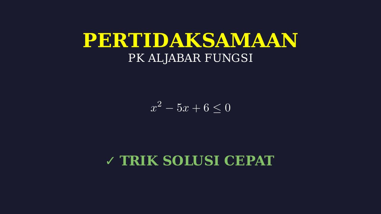 Pertidaksamaan: Konsep Dasar
