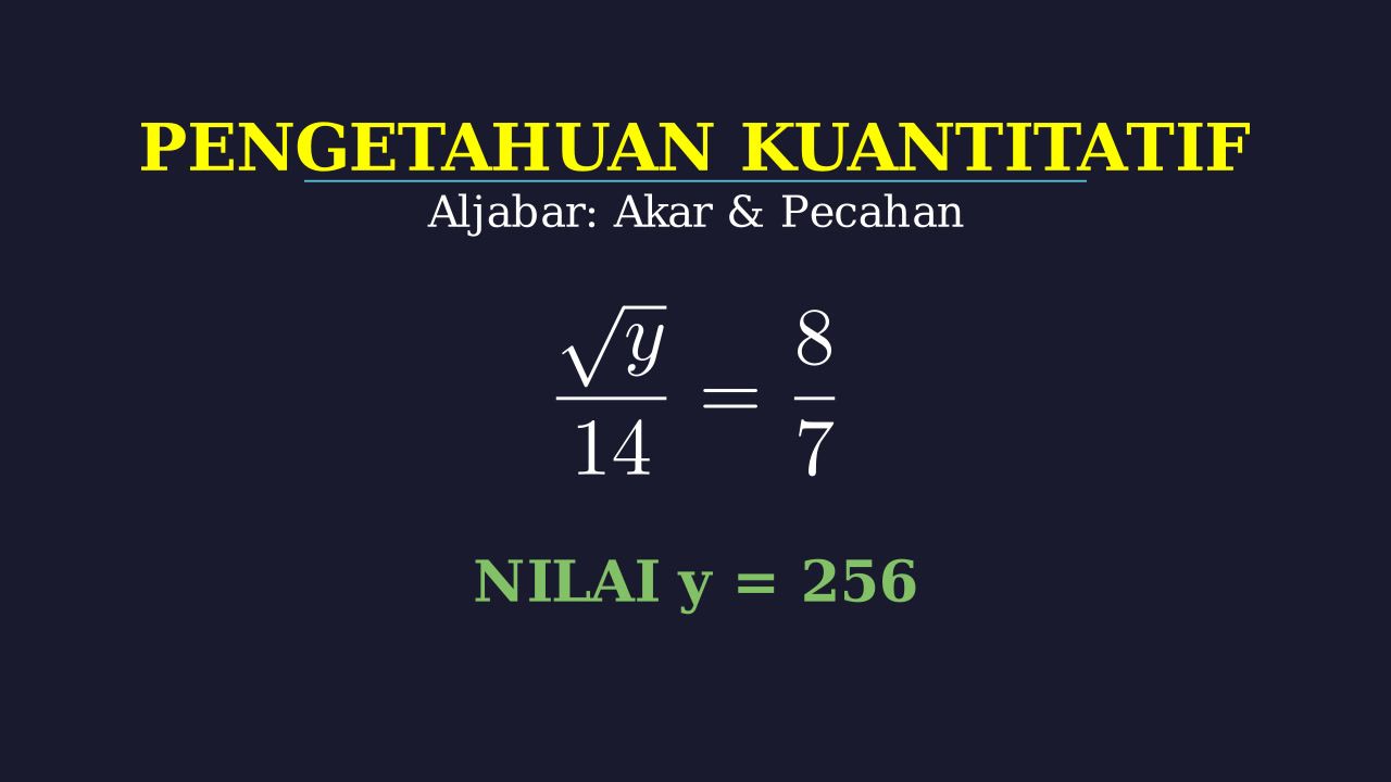Menyelesaikan Persamaan Akar