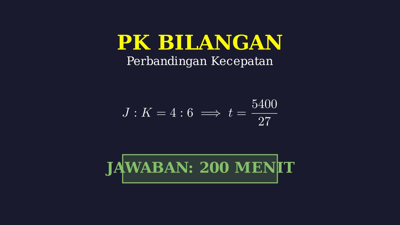 Soal Perbandingan: Kecepatan Kerja