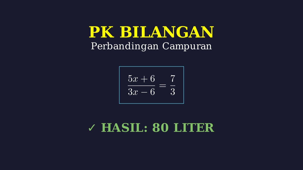 Soal Campuran: Perbandingan Volume