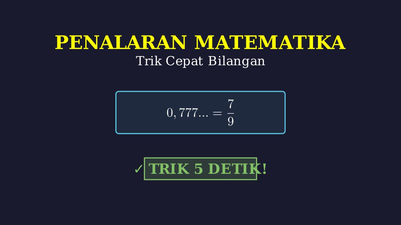 Trik Cepat Soal PM Sering Muncul