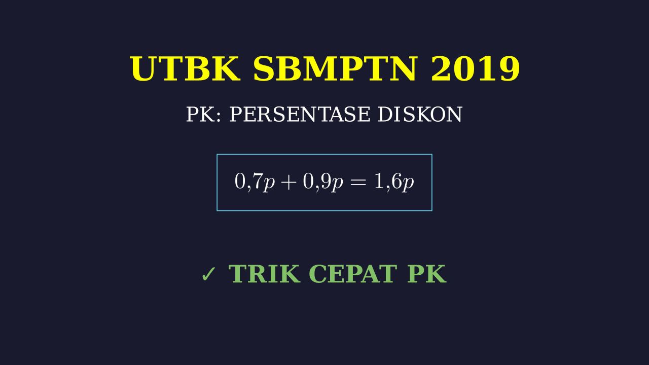 Menghitung Diskon: Soal UTBK