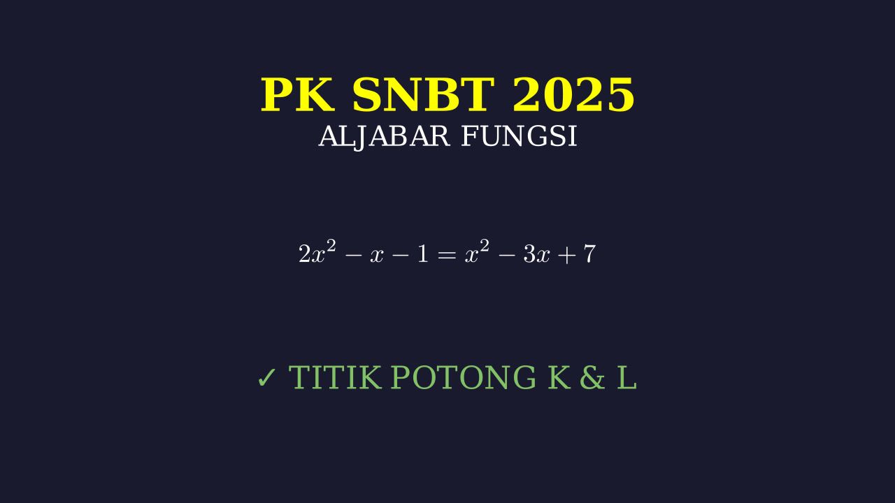 Titik Potong Dua Grafik Fungsi: SNBT 2025