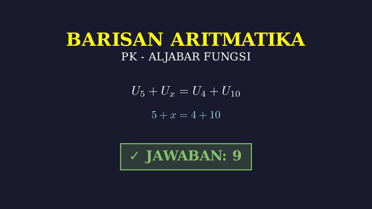 Barisan Aritmetika: Menentukan Nilai Suku