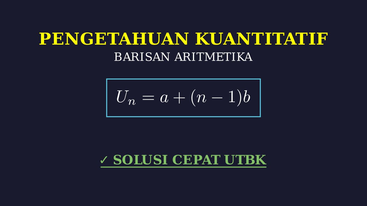 Barisan Aritmetika: Konsep Dasar