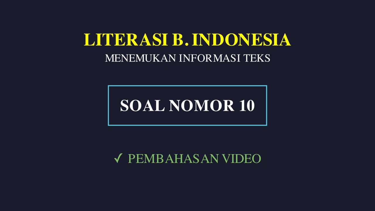 Pembahasan Soal Nomor 10