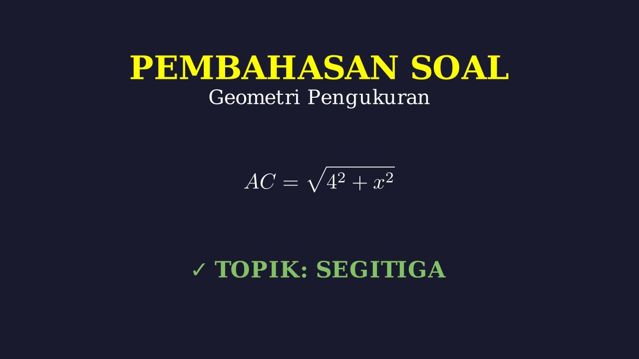 Menghitung Sisi Segitiga Siku-siku