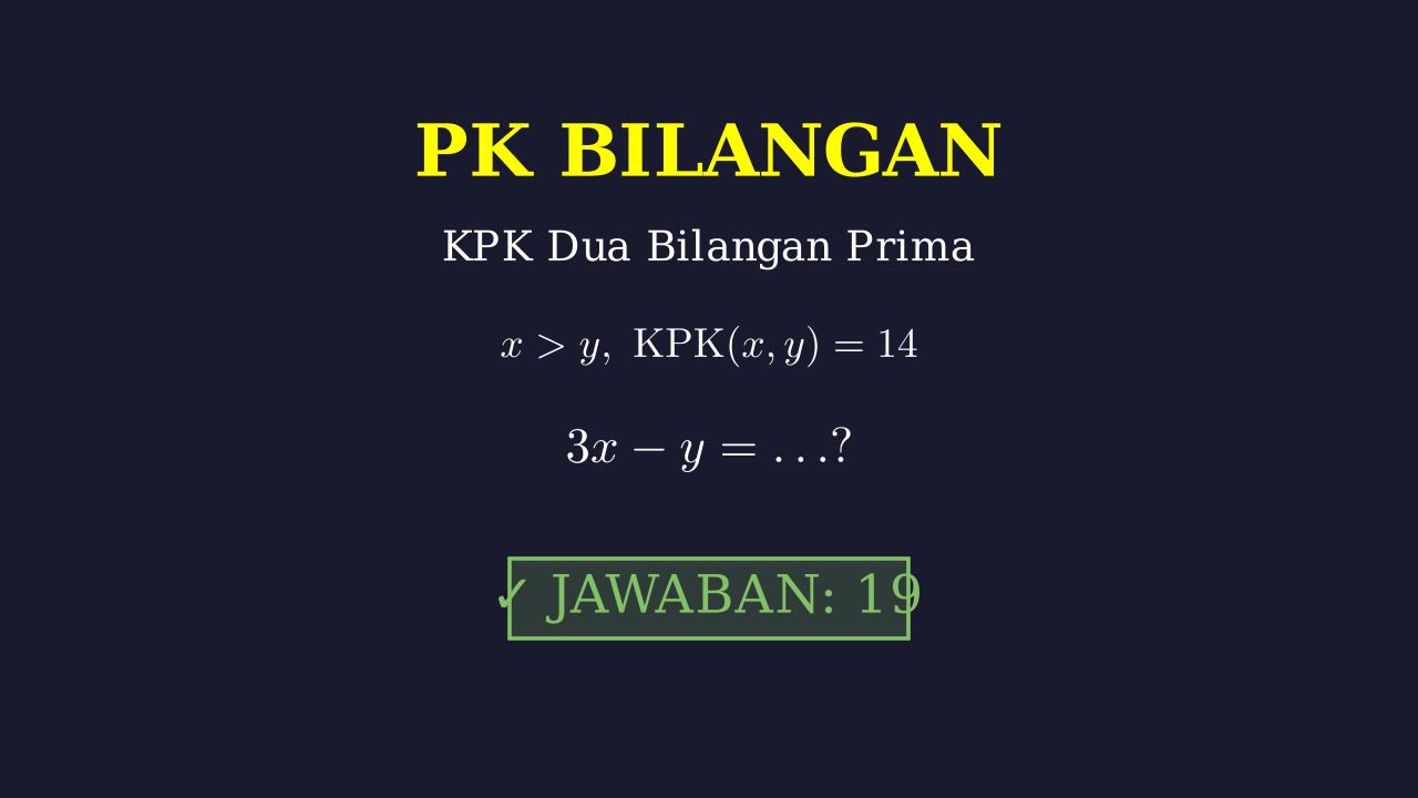 KPK Bilangan Prima: Mencari Nilai Aljabar