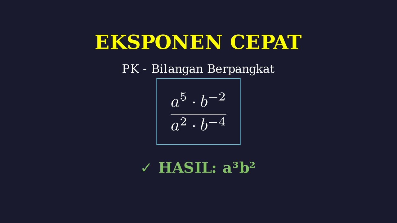 Menyederhanakan Bentuk Eksponen