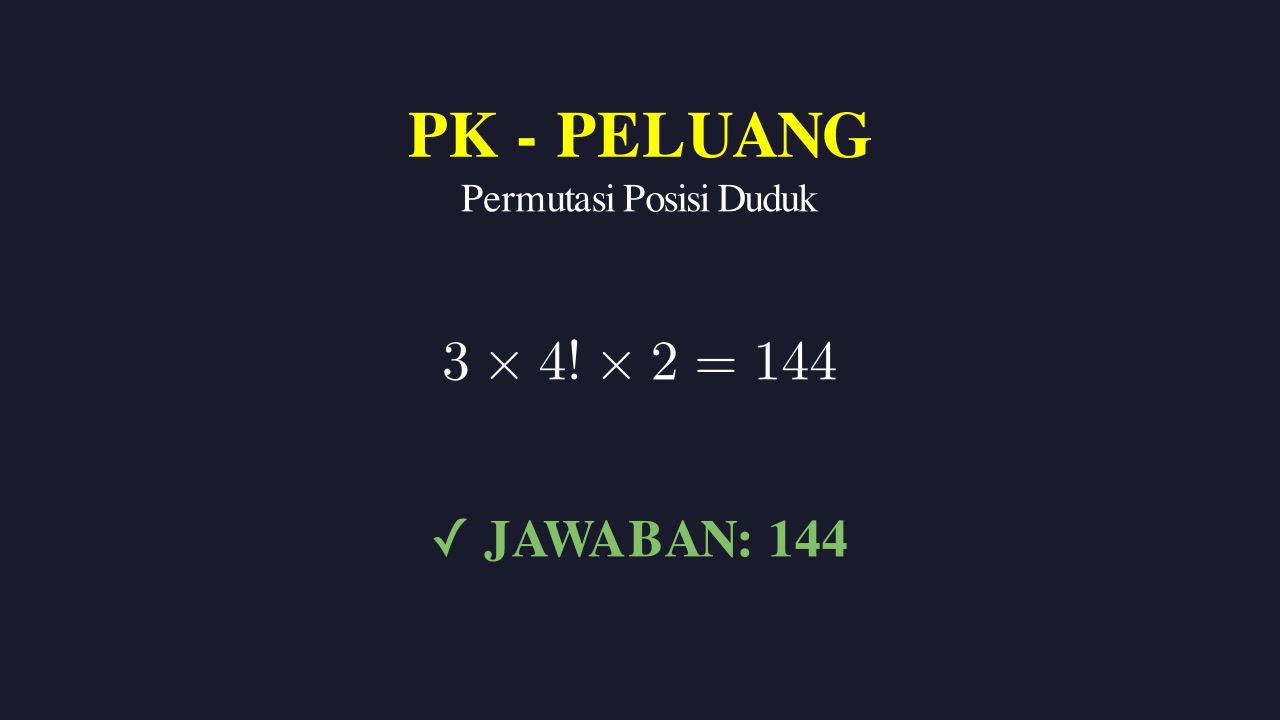 Permutasi: Susunan Posisi Duduk