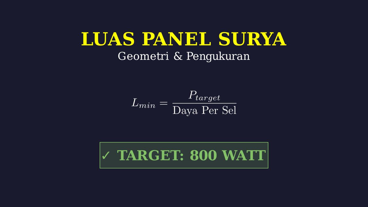 Menghitung Luas Minimal Panel Surya