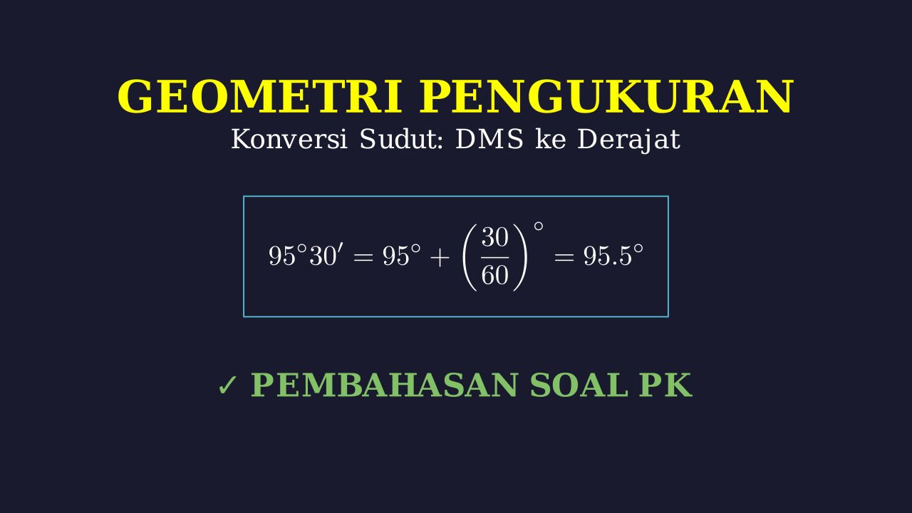 Konversi Sudut: Derajat, Menit, Detik