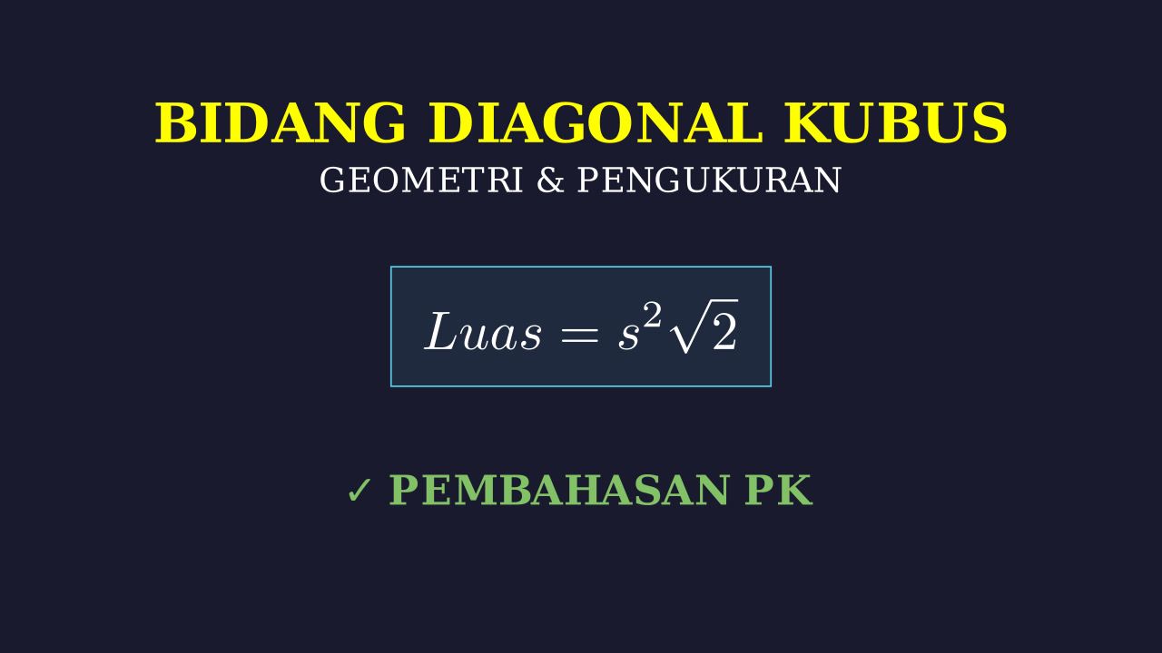 Bidang Diagonal Kubus: Bentuk dan Ukuran