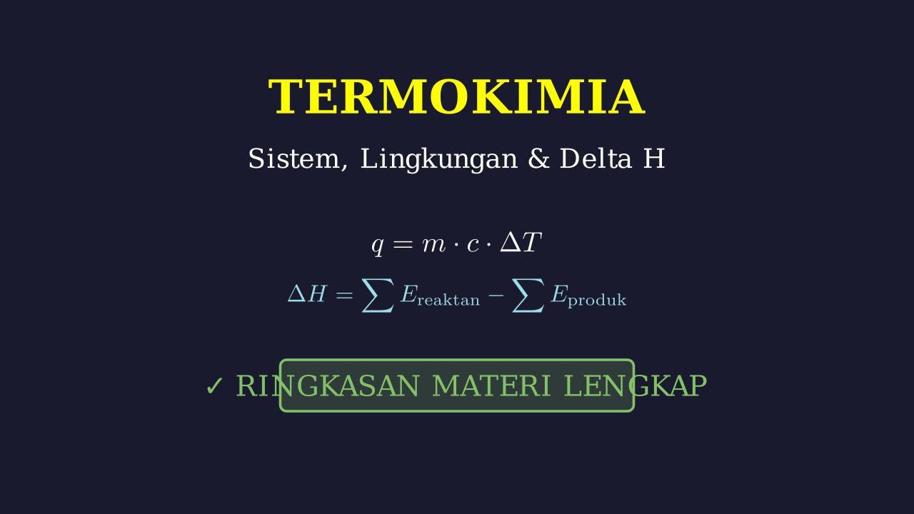 Kupas Tuntas Materi Termokimia SMA Kelas 11