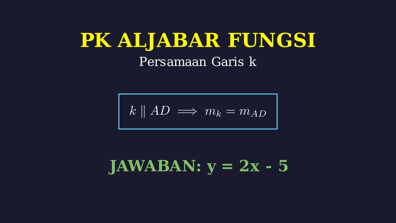 Persamaan Garis Sejajar pada Trapesium Sama Kaki