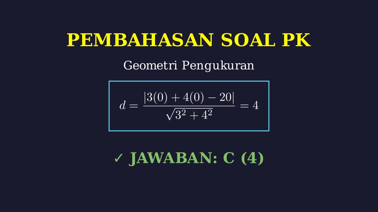Jarak Titik ke Garis Lurus