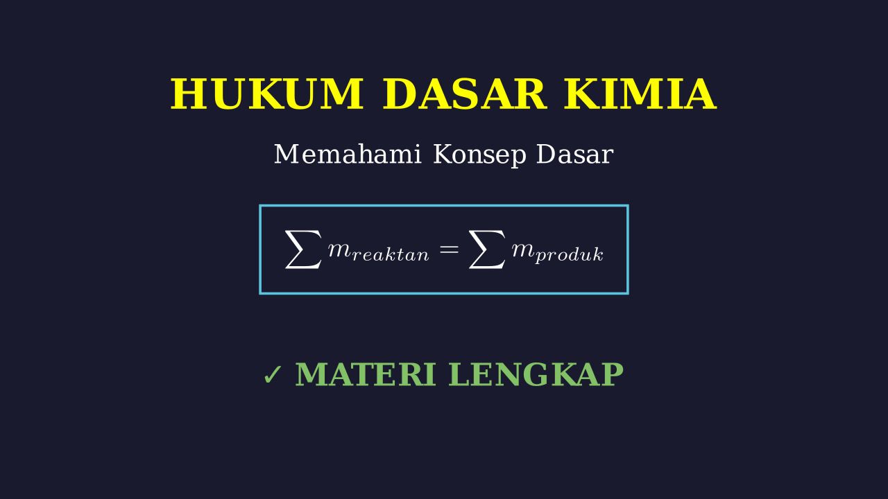 Hukum Dasar Kimia