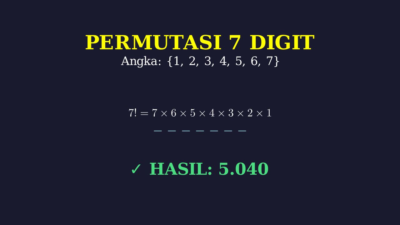 Permutasi: Menyusun Bilangan 7 Digit