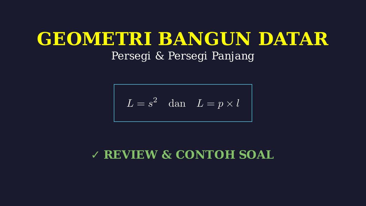 Geometri Bangun Datar: Persegi dan Contoh Soal