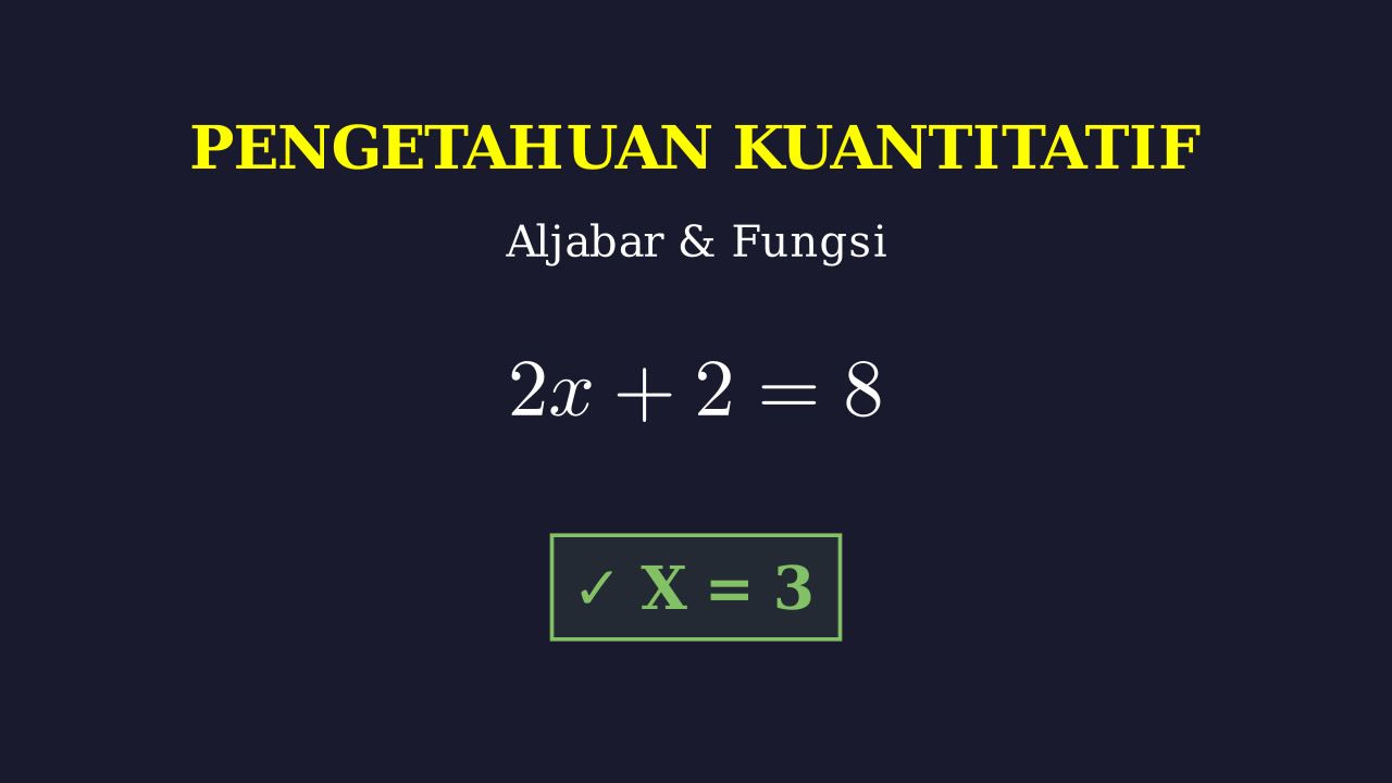 Menyelesaikan Persamaan Linear