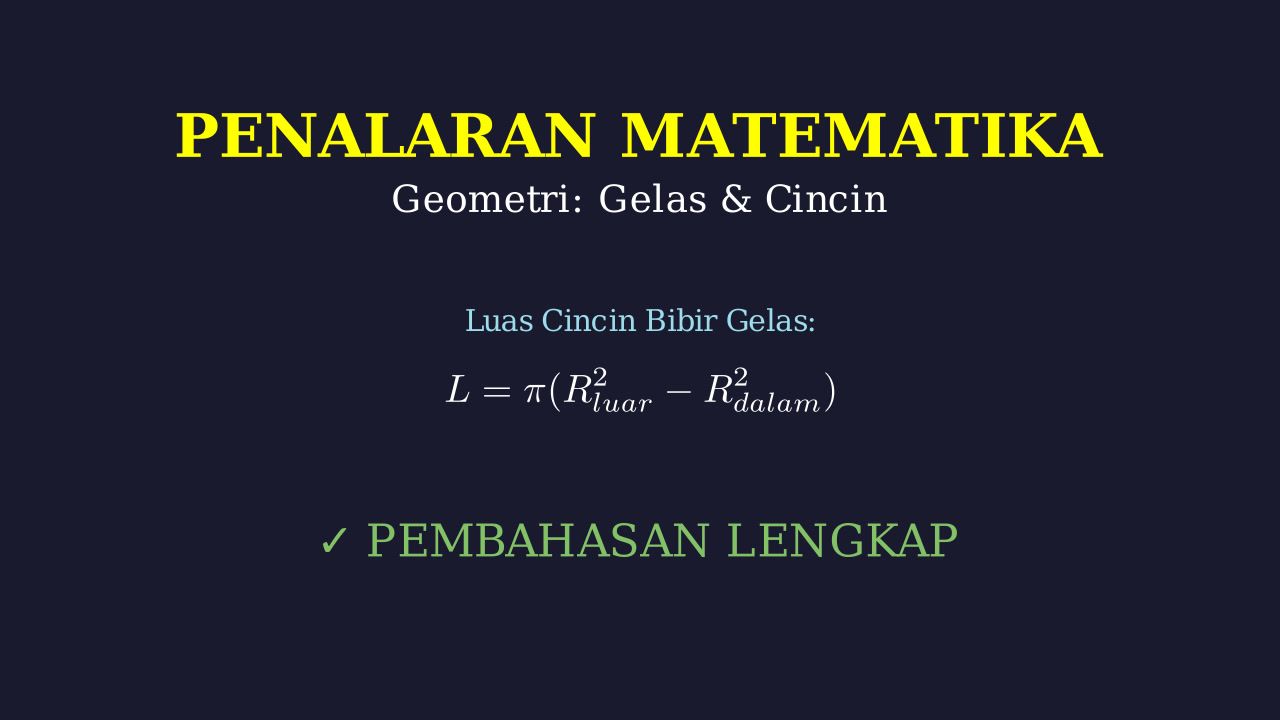 Menghitung Luas Penutup Gelas