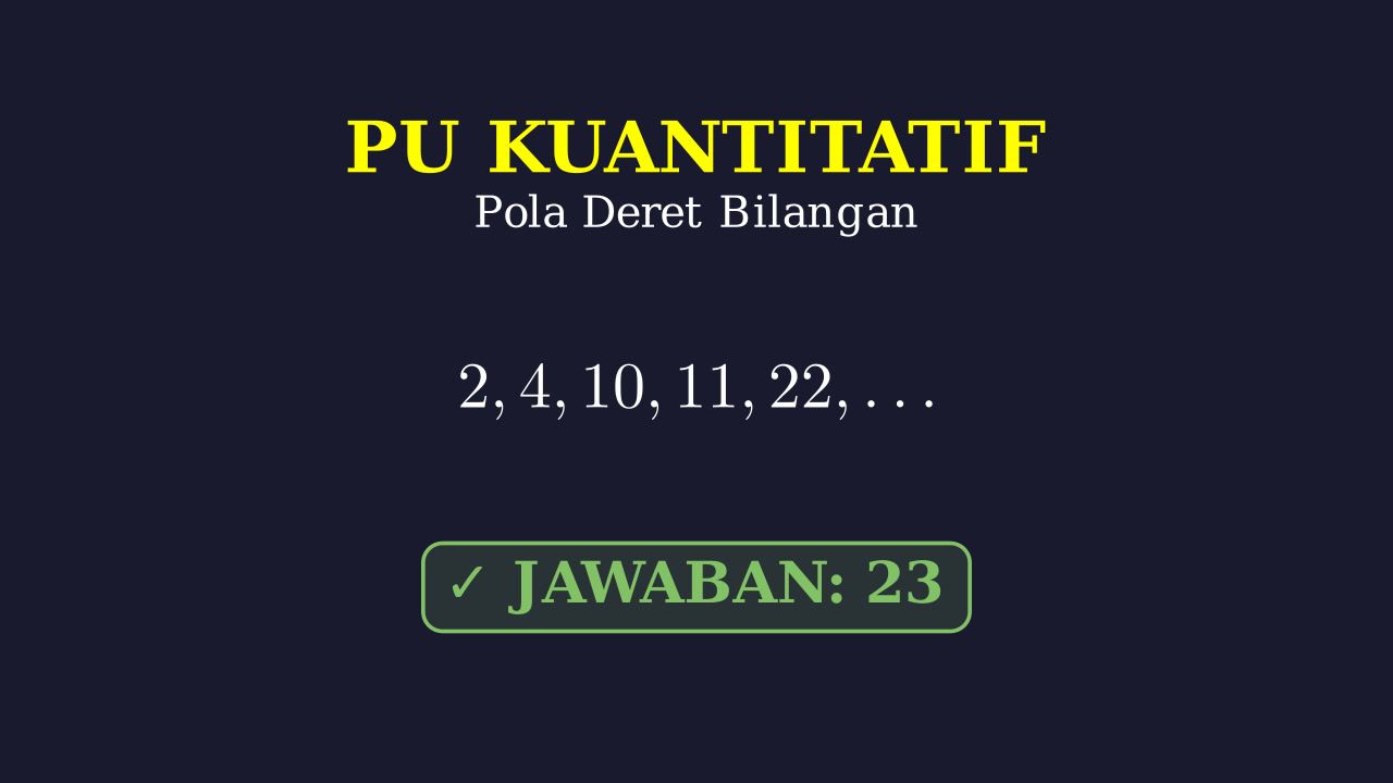 Menyelesaikan Deret Angka