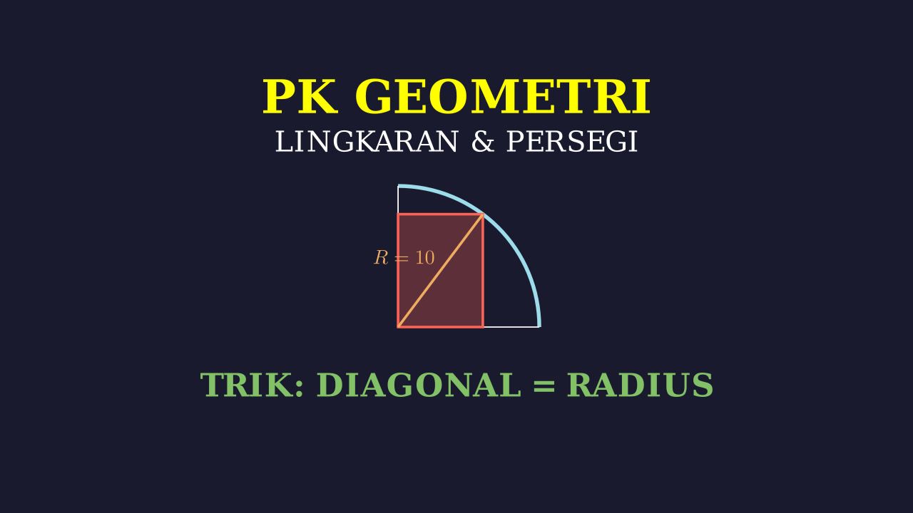 Geometri: Persegi Panjang dalam Seperempat Lingkaran