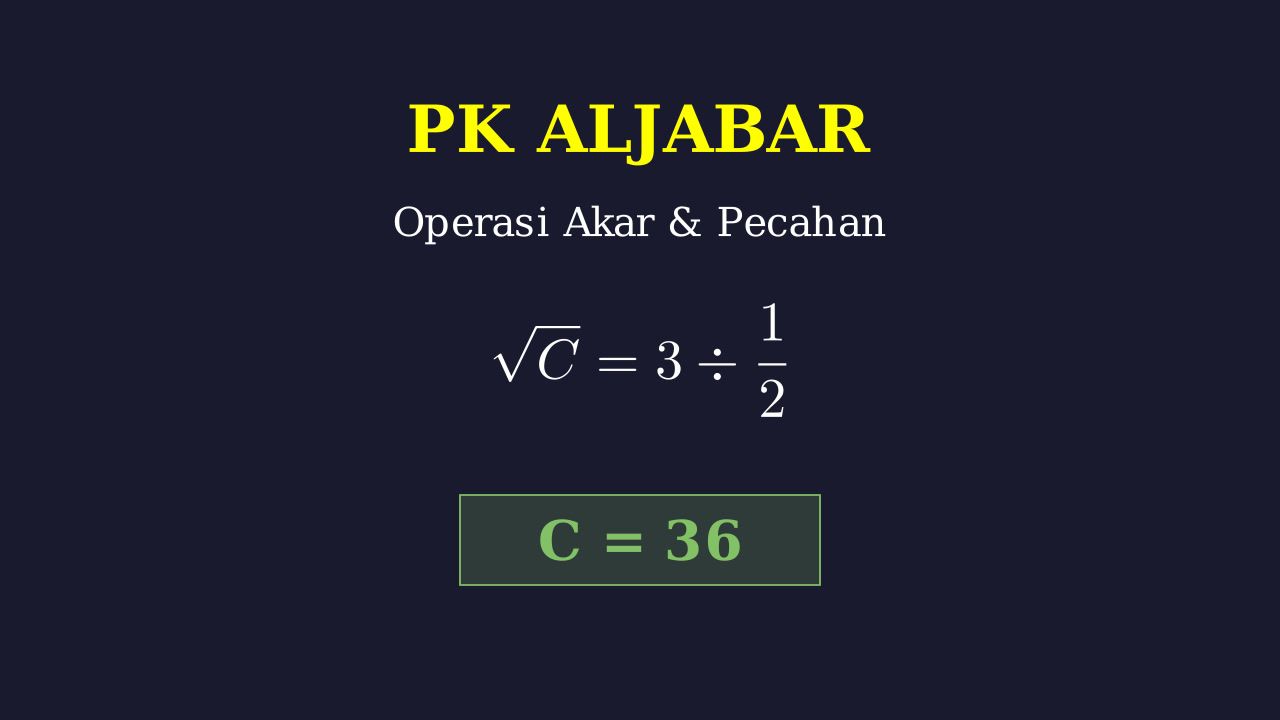 Menyelesaikan Persamaan Akar