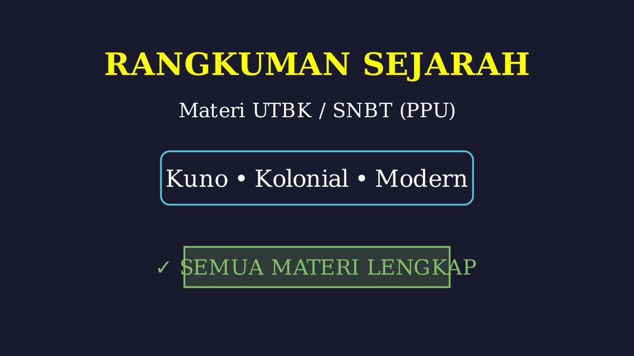 Materi Sejarah UTBK Terlengkap