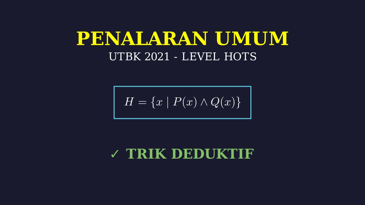 Himpunan: Soal HOTS UTBK 2021
