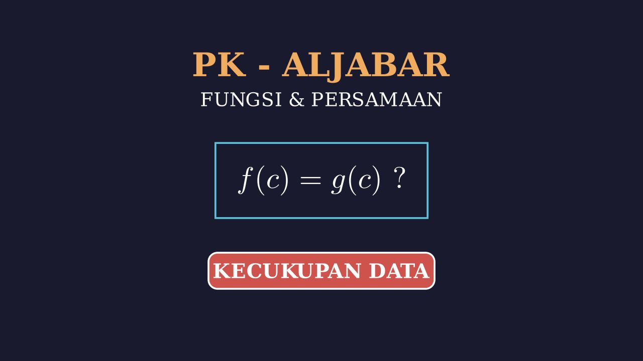 Kecukupan Data: Persamaan Dua Fungsi