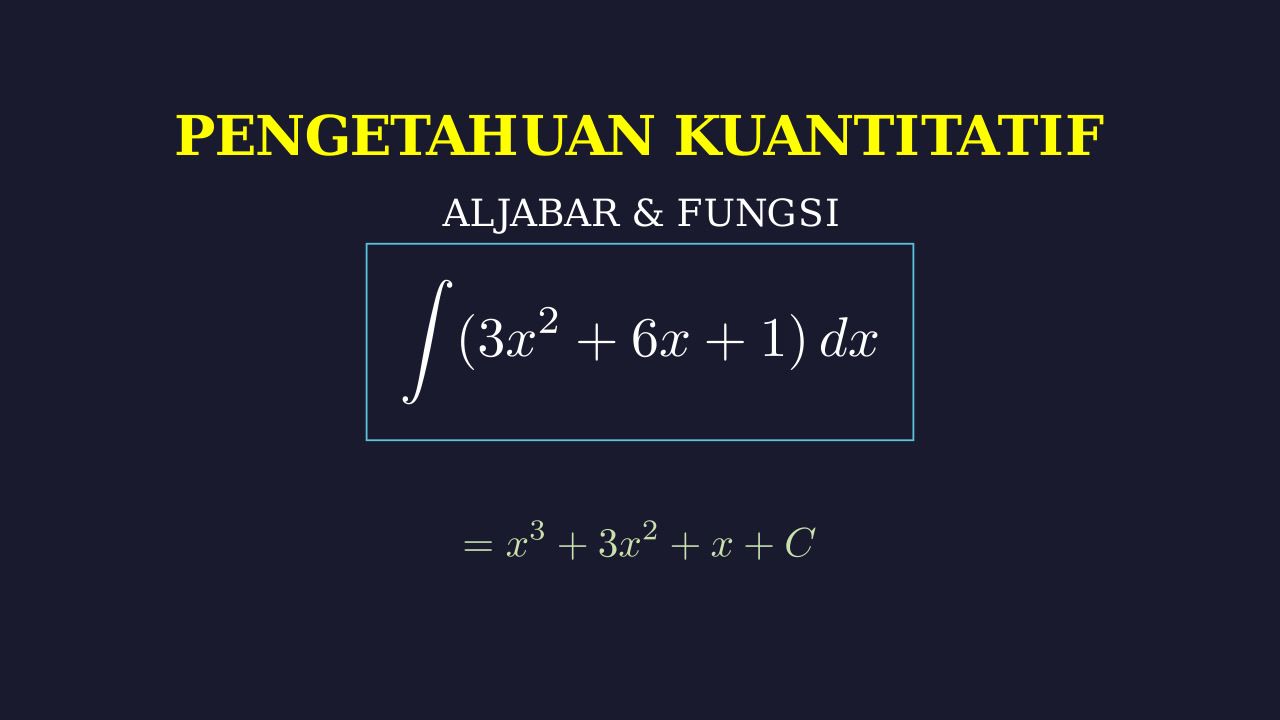 Menghitung Integral Tak Tentu