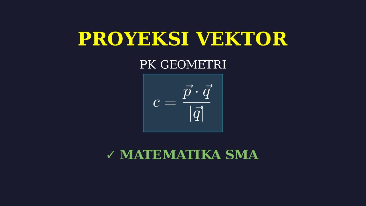 Proyeksi Skalar Ortogonal Vektor