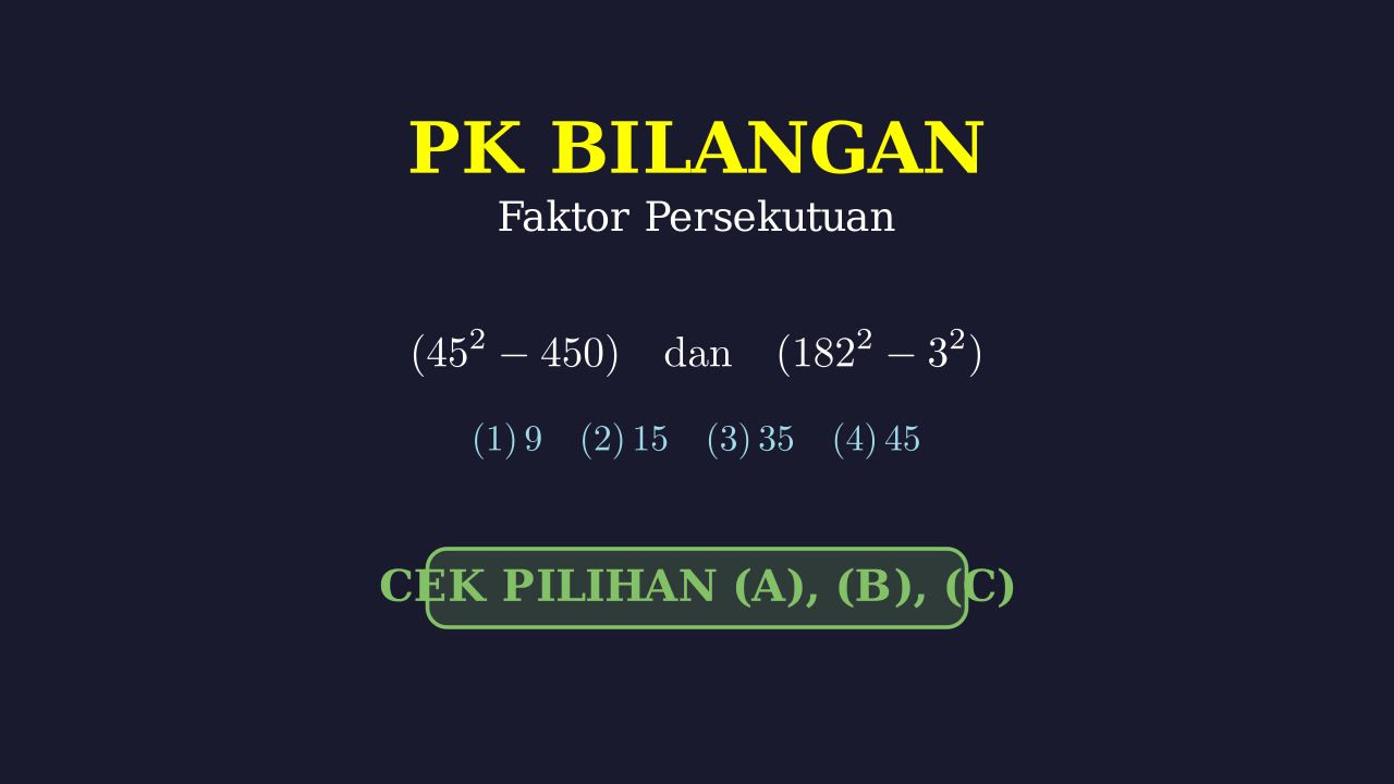 Menentukan Faktor Persekutuan