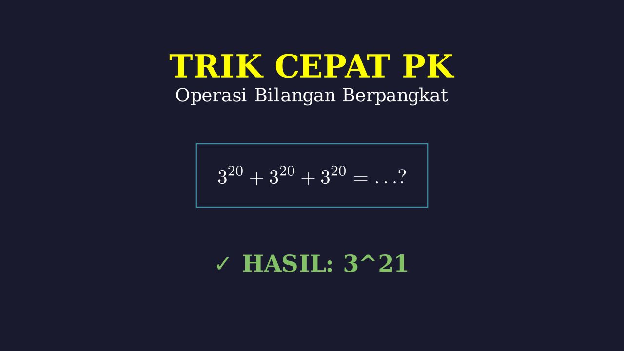 Trik Cepat Menyelesaikan Soal