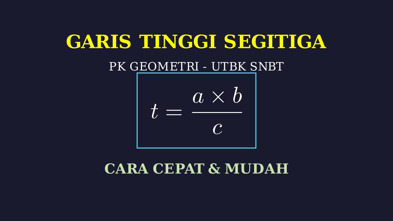Menghitung Garis Tinggi Segitiga Siku-Siku