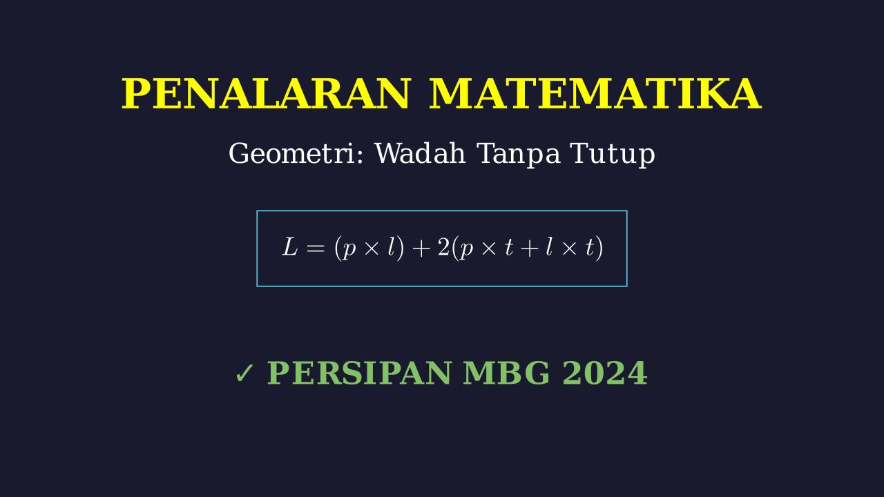 Desain Wadah MBG: Balok Tanpa Tutup