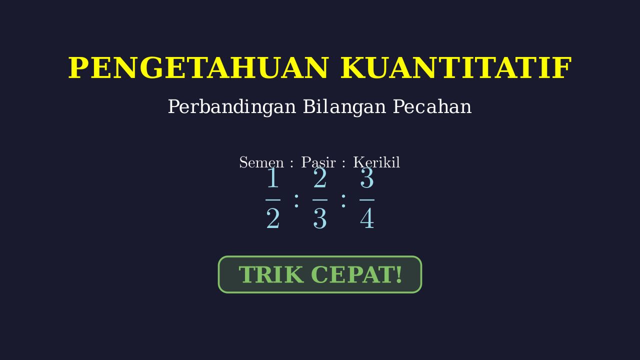 Perbandingan Pecahan: Campuran Beton