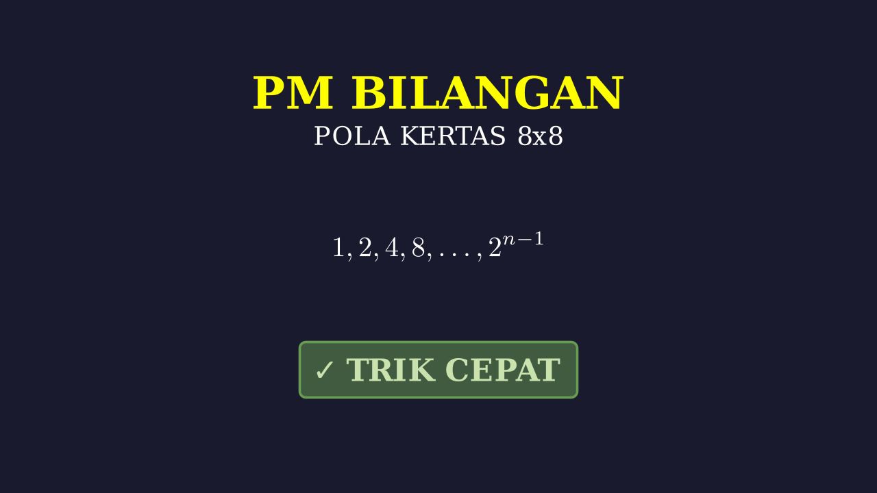 Pola Bilangan: Kertas Berpetak 8x8