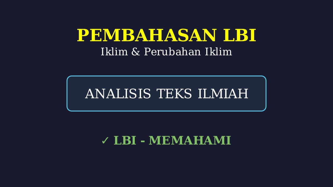 Iklim dan Perubahan Iklim