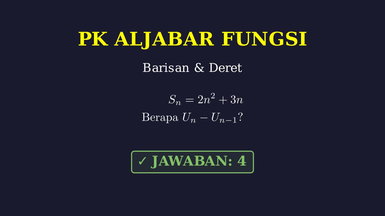Menentukan Beda Deret Aritmetika