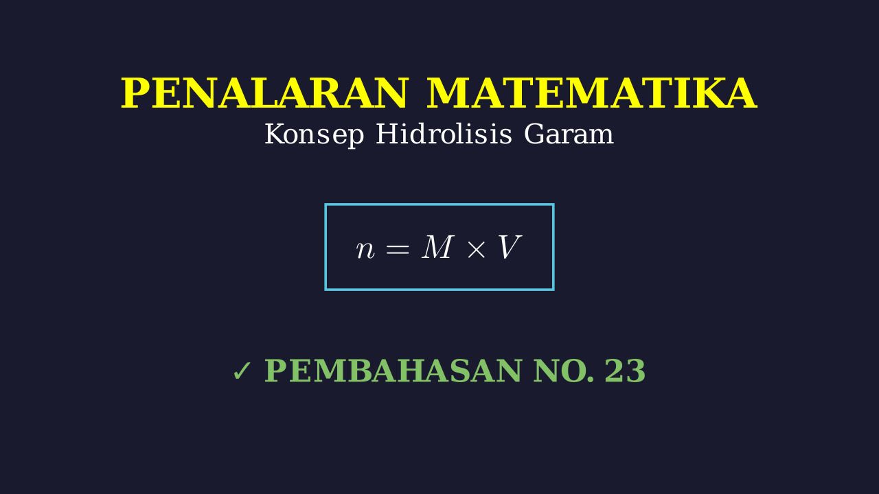 Identifikasi Pasangan Reaksi Hidrolisis